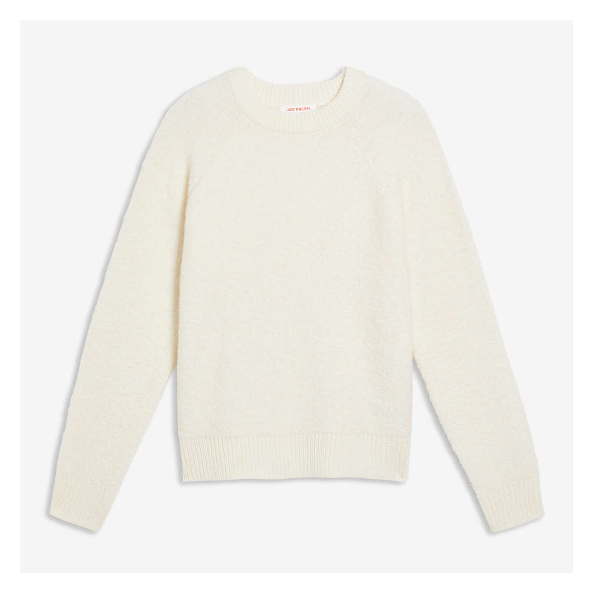 Crew Neck Pullover in Off White from Joe Fresh